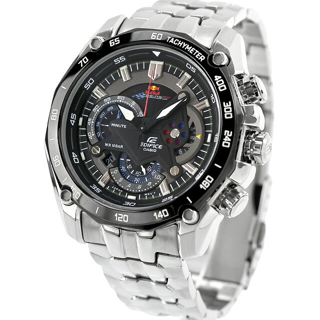 【中古】 希少 カシオ CASIO エディフィス レッドブルレーシング 数量限定モデル 電池式 EF-550RBSPJ-1AJR アナログ 腕時計 ブランド メンズ ブラック 黒 おしゃれ 防水 男性 実用的