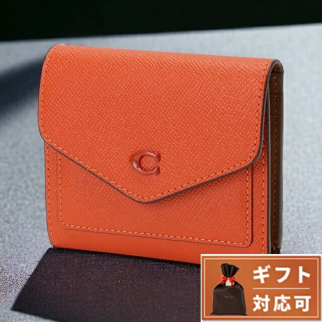 ＼25日限定★先着2000円OFFクーポンにさらに+3倍／ コーチ COACH CH808 B4B4D ウィン 三つ折り財布 スモールウォレット サンオレンジ レディース WYN SMALL WALLET ブランド