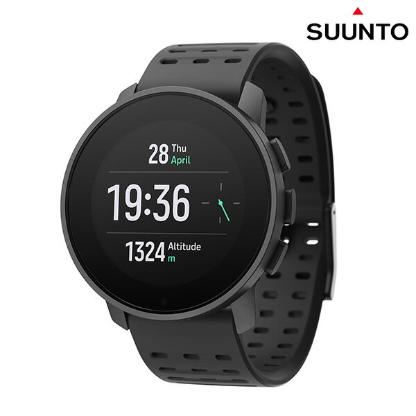 スント9 ピーク プロ 充電式クオーツ スマートウォッチ ブランド メンズ レディース GPS シュノーケリング ランニング SUUNTO SS050807000 デジタル オールブラック ギフト 父の日 プレゼント 実用的