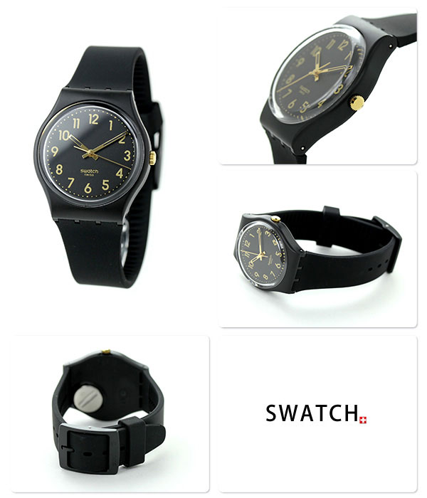 【今なら500円割引クーポンにポイント最大22倍】 スウォッチ SWATCH 腕時計 スイス製 スタンダードジェント ユニセックス GB274 オールブラック 時計【あす楽対応】