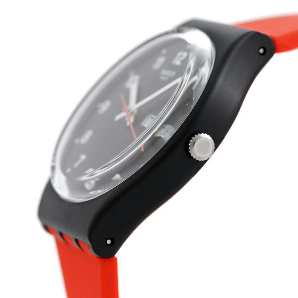 【今なら500円割引クーポンにポイント最大22倍】 スウォッチ SWATCH オリジナル ジェント 腕時計 GB754 ブラック×レッド 時計【あす楽対応】