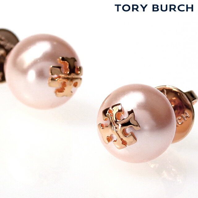 トリーバーチ ピアス レディース ブランド TORY BURCH キラ パール 真鍮 クリスタルパール スタッド シェル 両耳用 11165514-657 ローズゴールド アクセサリー