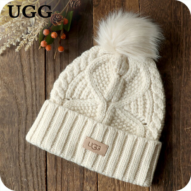 ������2000��OFF�ܤ����9�ܡ� ���� �˥å�˹ ��� ��ǥ����� �֥��� UGG CABLE BEANIE WITH POM ���� 100819 Cr...