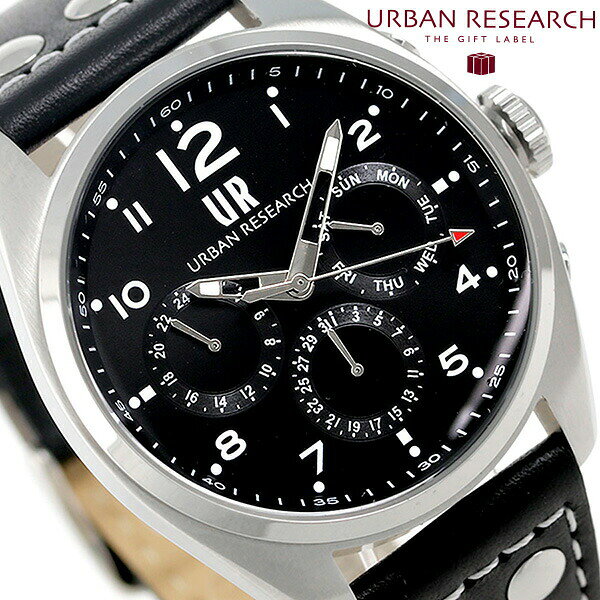 URBAN RESEARCH マルチファンクション メンズ 腕時計 UR002-01 アーバンリサーチ ブラック 時計【あす楽対応】