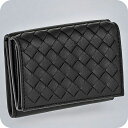 ボッテガ・ヴェネタ 三つ折り財布 メンズ BOTTEGA VENETA イントレチャート レザー 515385 VO0B2 8885 ブラック ウォレット ブラ...