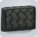 ボッテガ・ヴェネタ 三つ折り財布 メンズ BOTTEGA VENETA イントレチャート 609285 VCPP2 8803 ブラック ウォレット ブランド 高級 おしゃれ プレゼント 実用的 敬老の日ギフト