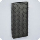 ボッテガ・ヴェネタ 長財布 メンズ レディース BOTTEGA VENETA イントレチャート 635567 V3US1 8803 ブラック ウォレット ブラン...