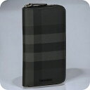 バ−バリ− 長財布 メンズ BURBERRY チェック 8070254 ブラック ウォレット ブランド 高級 おしゃれ プレゼント 実用...