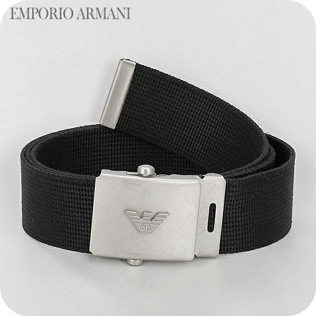 ＼8/30限定★無条件P5倍+さらに3倍／ エンポリオ・アルマーニ ベルト メンズ ブランド EMPORIO ARMANI Italy EM001441-AF14203 UC001 ブラック