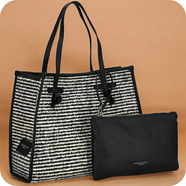 樂天商城 - ジャンニキアリーニ トートバッグ レディース ブランド GIANNI CHIARINI BS 6850 PULLOVER ホワイト/ブラック