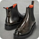 \さらに+4倍★今だけ!!/ サントーニ サイドゴアブーツ メンズ ブランド Santoni レザー MGWB17855-NERIP ブラウン