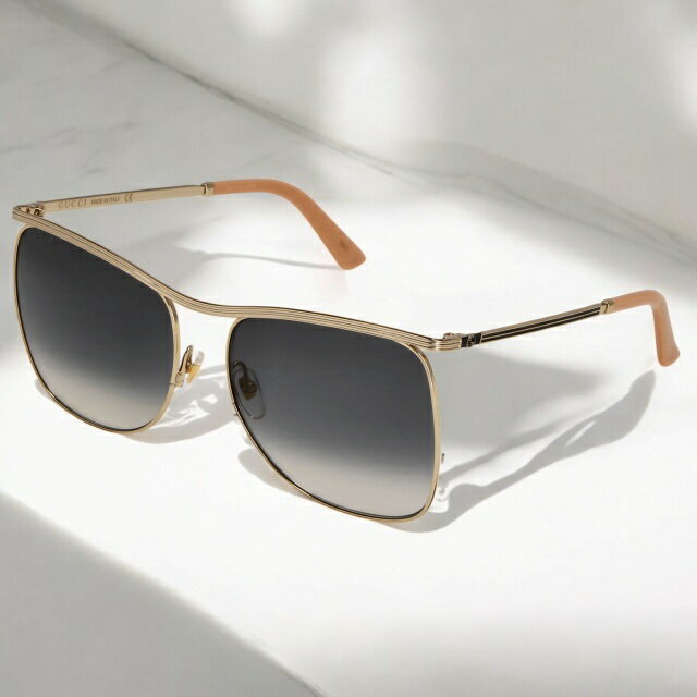 グッチ サングラス レディース ブランド GUCCI GG0820S ゴールド／グレー