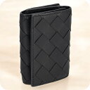 ボッテガ・ヴェネタ 三つ折り財布 メンズ レディース ブランド BOTTEGA VENETA 690568-V3UH2 ブラック ウォレット 高級 おしゃれ プ...