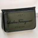 フェラガモ クラッチバッグ メンズ ブランド Ferragamo 240971 カーキグリーン