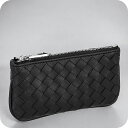 ボッテガ・ヴェネタ コインケース メンズ レディース ブランド BOTTEGA VENETA イントレチャート レザー 131232-V3UN1 ブラック 小銭入れ 小さい 高級 おしゃれ プレゼント 実用的 敬老の日ギフト