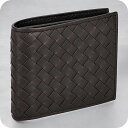 ボッテガ・ヴェネタ 二つ折り財布 メンズ ブランド BOTTEGA VENETA イントレチャート レザー 193642-V47W1 ブラウン ウォレット 高級...