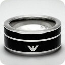 エンポリオ・アルマーニ リング メンズ ブランド EMPORIO ARMANI EGS2032040510 ブラック/シルバー 敬老の日ギフト