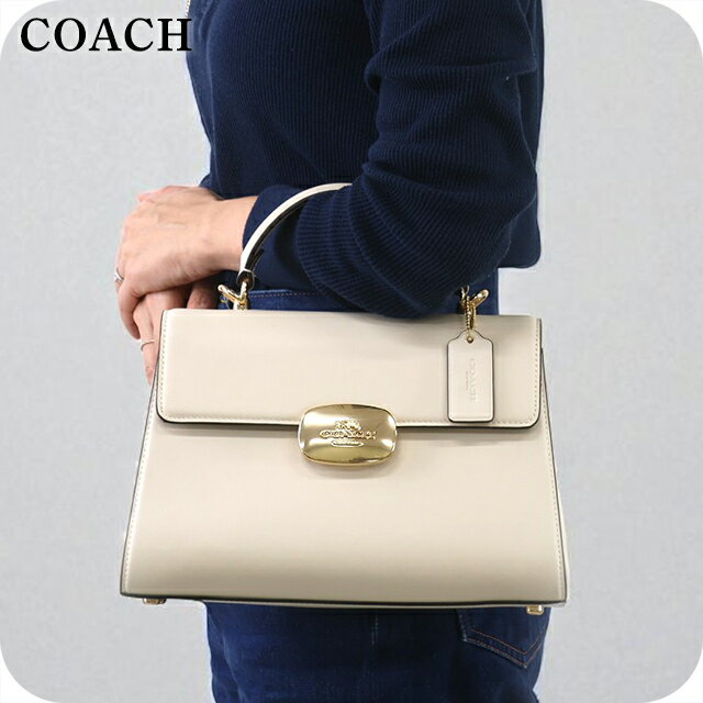 コーチ ハンドバッグ 2way ショルダーバッグ 斜めがけ レディース アウトレット ブランド COACH CP006 IMCHK チョーク ホワイト 軽量 小さめ 手提げ 高級 おしゃれ プレゼント 女性 実用的 かわいい