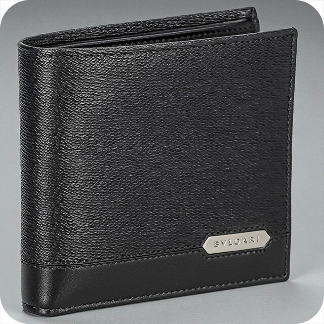 ブルガリ 二つ折り財布 メンズ ブランド BVLGARI 280899 BLK ブラック ウォレット 高級 おしゃれ プレゼント 実用的