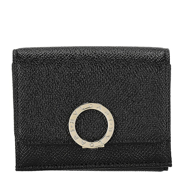 ブルガリ 三つ折り財布 レディース ブランド BVLGARI 288648 BLK ブラック ウォレット 高級 おしゃれ プレゼント 実用的