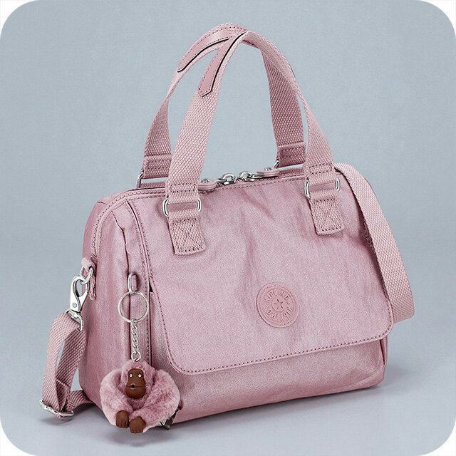 樂天商城 - ＼25日は激アツ★超ラッキーDAY／ キプリング ハンドバッグ レディース ブランド Kipling KI01029GL BERRY GLOW MET ピンク 軽量 小さめ 手提げ 高級 おしゃれ プレゼント 女性 実用的 かわいい