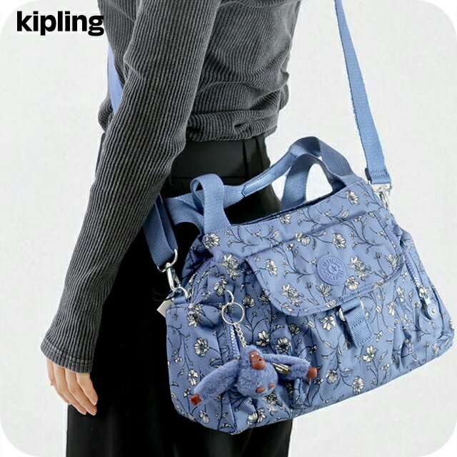 ＼2000円OFF+さらに9倍／ キプリング ハンドバッグ レディース ブランド Kipling KI34662QR GARDEN ROMANCE ブルー 軽量 小さめ 手提げ 高級 おしゃれ プレゼント 女性 実用的 かわいい(4)