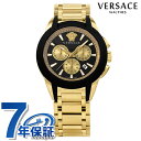 ヴェルサーチ CHARACTER CHRONO クォーツ 電池式 腕時計 メンズ クロノグラフ VERSACE VEM800524 アナログ ブラック ゴールド...