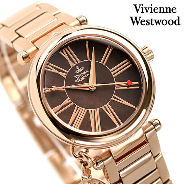 乐天商城 - ヴィヴィアン ウエストウッド クォーツ 電池式 腕時計 レディース Vivienne Westwood VV006PBRRS アナログ ブラウン ピンクゴールド ブランド おしゃれ 防水 かわいい プレゼント 女性 実用的