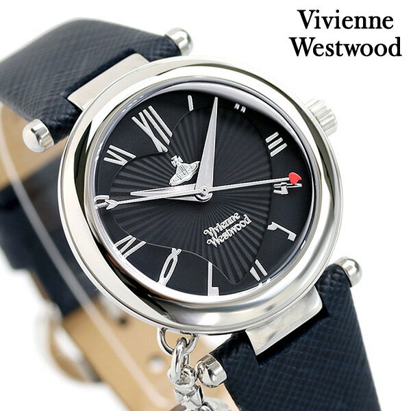 ヴィヴィアンウエストウッド ヴィヴィアンウエストウッド 時計 オーブ ハート 32mm クオーツ レディース 腕時計 ブランド VV006SLDBL Vivienne ネイビー 革ベルト プレゼント ギフト