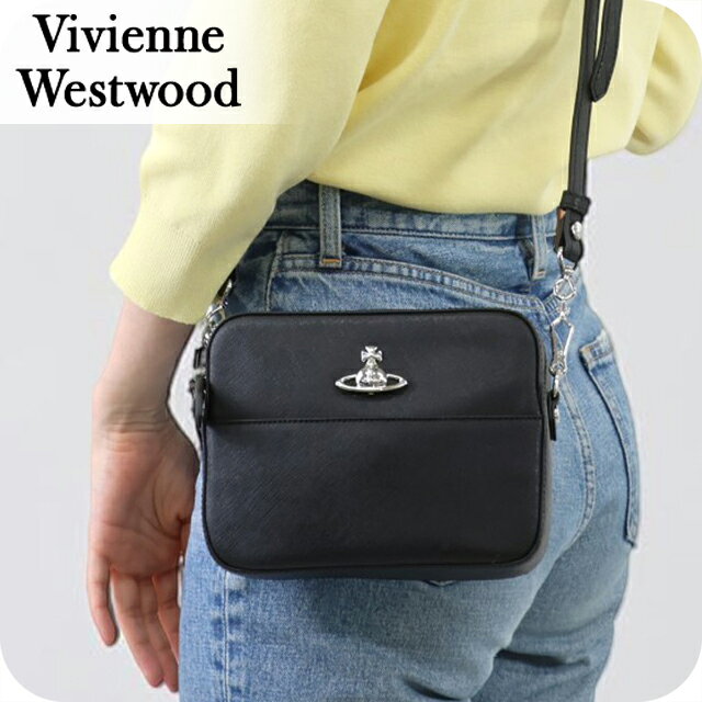 乐天商城 - ヴィヴィアン ウエストウッド ショルダーバッグ レディース ブランド Vivienne Westwood 48020008U L008V N401 ブラック ビビアン 斜めがけ 高級 おしゃれ プレゼント 女性 実用的 かわいい