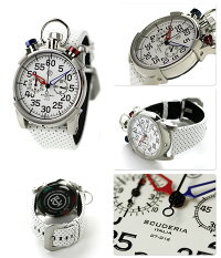 CTスクーデリアコルサ44mmクロノグラフメンズCS20111CTSCUDERIA腕時計ホワイトエナメル