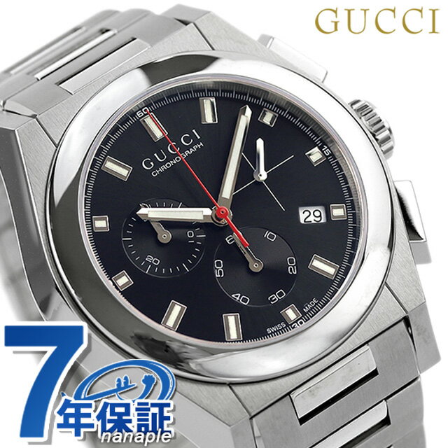 グッチ プレゼント メンズ ＼スーパーSALE限定★さらに2000円OFFクーポン／ グッチ 時計 メンズ GUCCI 腕時計 ブランド パンテオン クロノグラフ クオーツ YA115235 ブラック 記念品 プレゼント ギフト