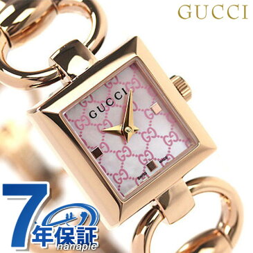 【店内ポイント最大43倍 26日1時59分まで】 グッチ 時計 レディース GUCCI 腕時計 トルナブォーニ ピンクシェル × ピンクゴールド YA120520