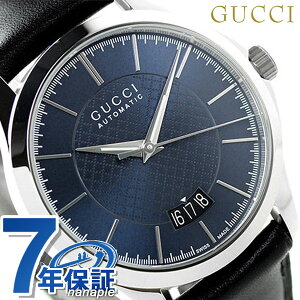 【5日は5,000円割引クーポンにポイント最大38倍】 グッチ 時計 メンズ GUCCI 腕時計 G-タイムレス 自動巻き YA126443 ネイビー × ブラック【あす楽対応】