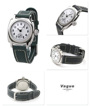 ヴァーグウォッチ 腕時計 レディース スモールセコンド クッサン ホワイト×グレー レザーベルト VAGUE WATCH Co. CO-S-002 時計