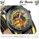 【ワケありアウトレット】エド・ハーディー Ed-Hardy メンズ 腕時計 グラディエーター2 ブラック×イエロー GL2-PT 時計【あす楽対応】