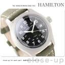 HAMILTON カーキフィールド クロス/カーフバンド H68481833HAMILTON ハミルトン Khaki Field カーキ フィールド クオーツ メンズ 腕時計 HAMILTON ハミルトン ブラック H68481833