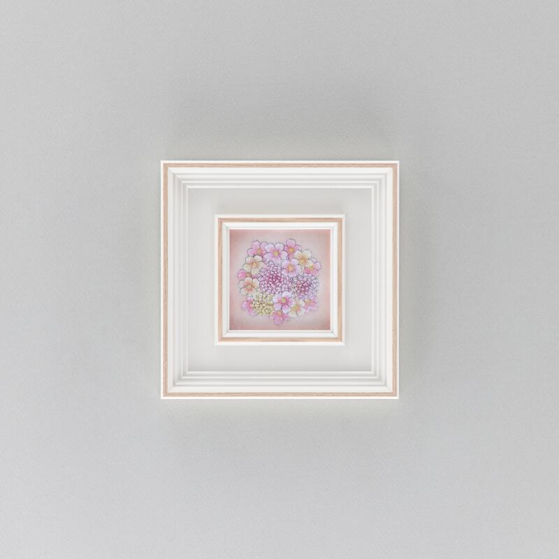 桜　ブーケ　七宝焼　七宝焼き　七宝絵画　額　アート　水彩画　絵　絵画　イラスト　ガラス　花　花束　プレゼント　新築祝　インテリア　壁掛け　額入り　誕生日　母の日　入学祝　春　退職祝　記念品