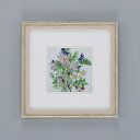 ハマナスのブーケ 七宝焼 七宝焼き 七宝絵画 額 アート 水彩画 絵 絵画 イラスト ガラス 花 花束 プレゼント 新築祝 インテリア 壁掛け 額入り 誕生日 ...