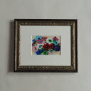 アネモネ 七宝 額 アート 水彩画 絵 絵画 イラスト ガラス 花 花束 春の花 インテリア 壁掛け 額入り 誕生日 記念日 母の日 父の日 結婚祝い 退職祝 ...