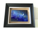 星座BOX(M)-D 七宝焼 七宝焼き 七宝絵画 額 絵 絵画 アート フレーム インテリア 壁掛け 絵画額入り 額縁付き 誕生日 記念日 母の日 父の日 お祝い プレゼント 結婚祝い 新築祝 夜空 星 満月 宇宙 星座
