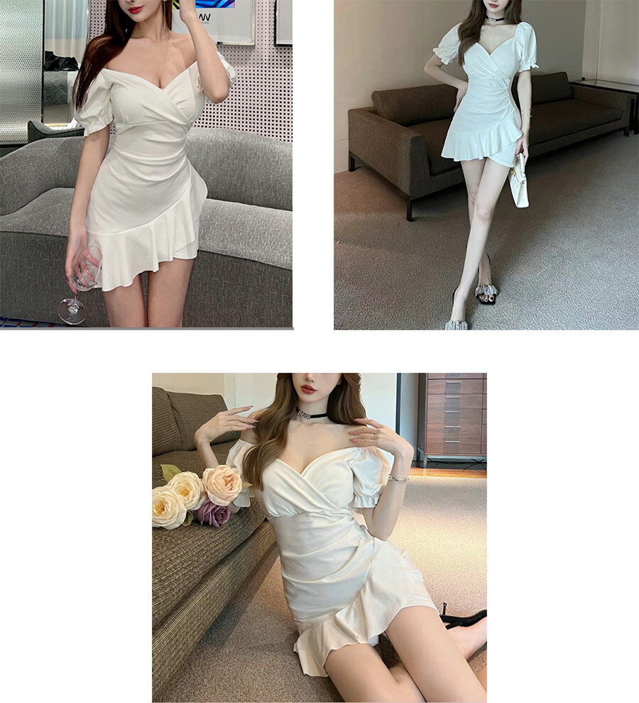 オフショルダー セクシー キャバドレス ドレス キャバ パーティードレス ミニワン...