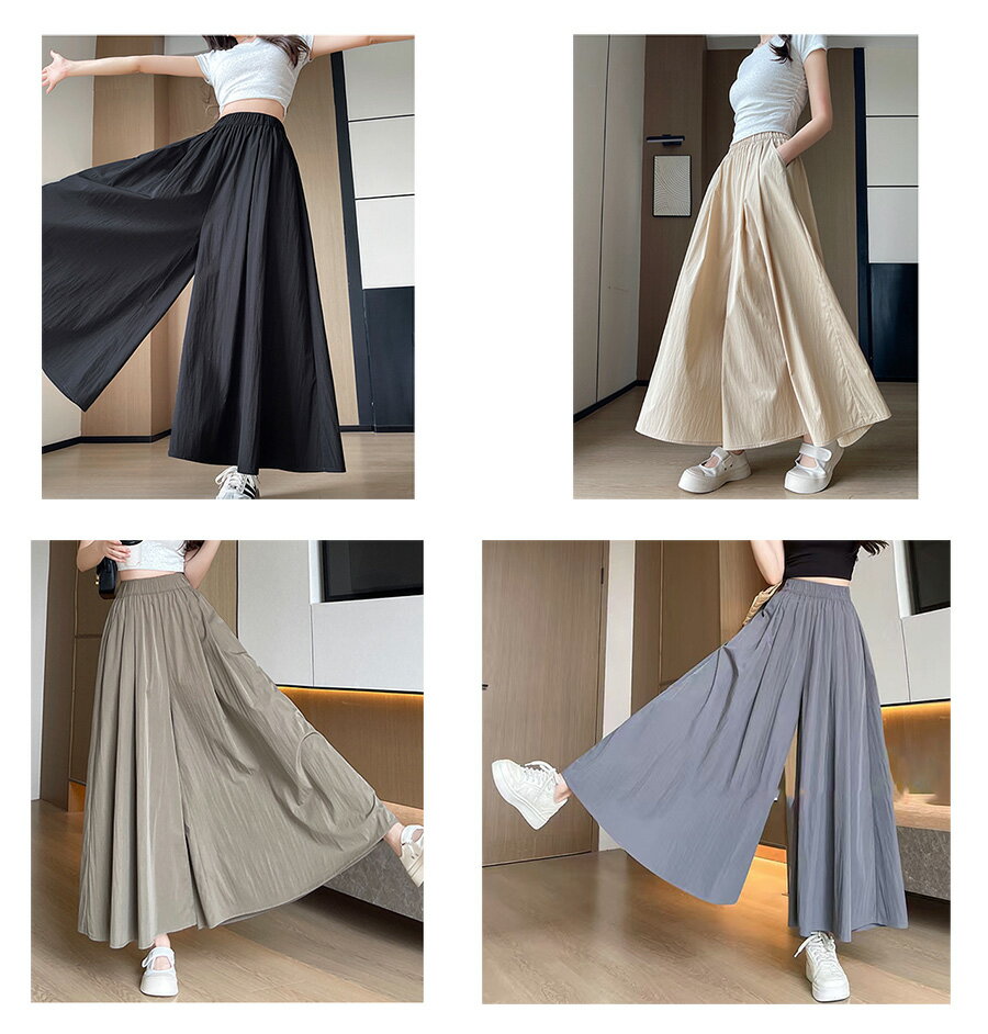 レディース ワイドパンツ ガウチョ キュロット ロング ワイドパンツ フレアパンツ ...