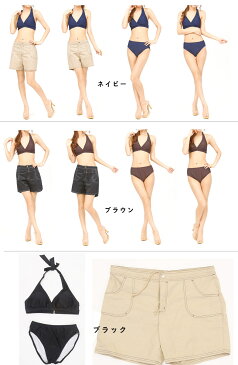 水着 レディース 体型カバー 大きいサイズ タンキニ ビキニ ママ水着 セパレート ミセス ママ セット 30代 40代 50代 60代ぽっちゃり 4点セット サーフパンツ 半袖 カバーアップ かわいい シンプル 太もも 15号/17号/19号/黒/白/xxl/3l/4l/5l/黒/白/