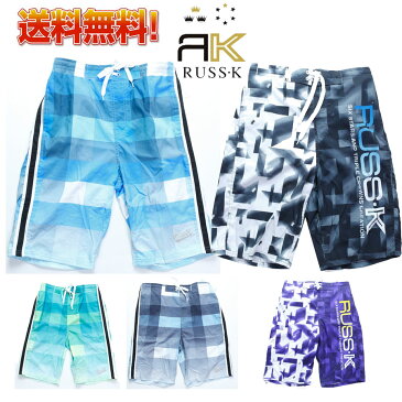 【送料無料】RUSSk サーフパンツ メンズ 水着 海パン ハーフパンツ サーフ スイムパンツ トランクス メンズ 人気ブランド ラスケー パンツ 9号 11号 13号 M L XL 黒 ブラック 登山 パンツ キャンプ アウトドア グラデーション