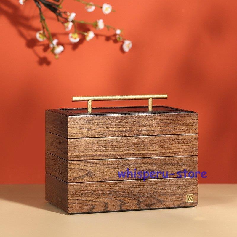 ジュエリー アクセサリー用品 収納ボックス ケース 大容量 ジュエリー収納 ジュエリーボックス 4段 多..