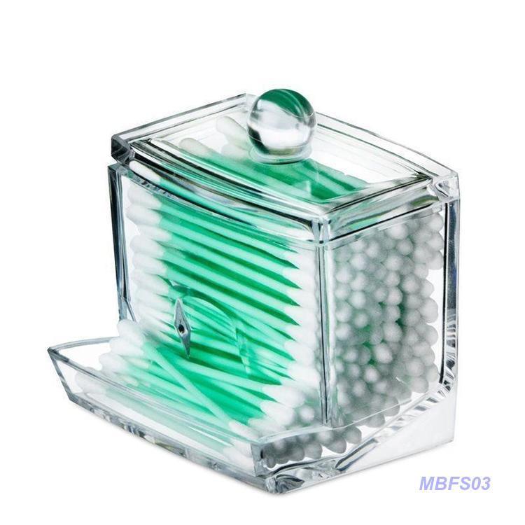 綿棒収納ケース 綿棒ボックス 綿棒ホルダー 防塵 収納ケース 収納ボックス 卓上 机上 日用雑貨 フタ付..