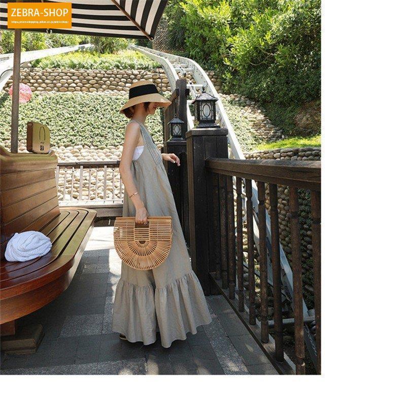 ワンピース レディース リゾート ロング 夏 無地 体型カバー ロングワンピース リネン ゆったり 大きいサイズ シンプル ベーシック ゆったり 20代