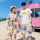ペア 水着 メンズ レディース カップル サーフパンツ 海水パンツ 海パン ビーチパンツ ハーフパンツ サーフショーツ 男女 ハネムーン 旅行 新婚旅行 夏