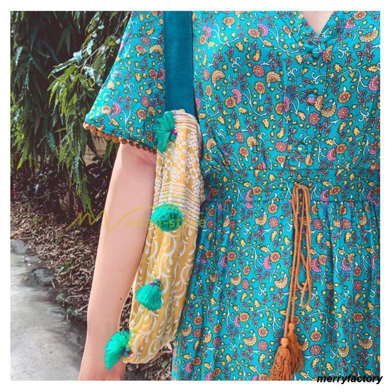 夏ワンピース ロングワンピース 五分袖 フレアワンピース 落ち感 涼しい 大人 30代40代 お呼ばれワンピース 旅行 ビーチ 50代 花柄 プリント